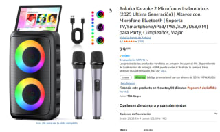 Ankuka Karaoke con 2 Micrófonos Inalámbricos por 39,99€
