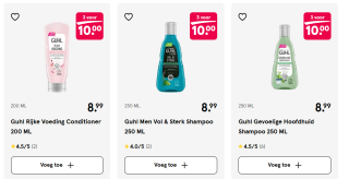 Alle Guhl producten 3 voor €10 bij de Etos