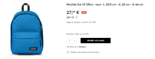 Mochila Eastpak Out Of Office por 27.99€