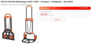 BLACK+DEKKER Steekwagen BXWT H200 (max65 KG) voor €12,99 bij Ochama