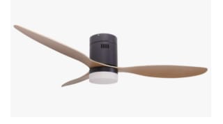 Ventilador De Techo Con Luz, 6 Velocidades Jocca - Negro Y Madera Contrachapada por 63.29€