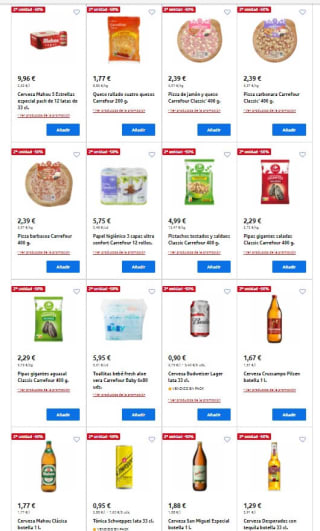 50% descuento en la segunda unidad