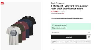 Jack & Jones 5-delige set: shirts meerkleurig voor €27,09 bij Zalando