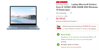 Surface Core I5 Reacondicionada a $5,473 en Linio