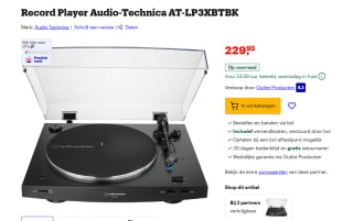 Audio-Technica LP3XBTBK Automatische Draadloze Platenspeler voor €229,95 bij Bpl