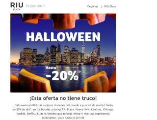 Hasta un 20% de dto. en los hoteles urbanos RIU Plaza. Nueva York, Londres, Chicago, Madrid, Berlín…