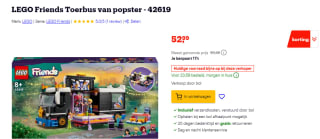 LEGO Friends Toerbus van popster (42619) voor €52,99 bij Bol