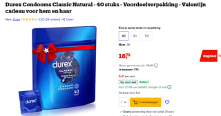 Durex Classic Natural 40 stuks voor €18,75 bij Bol
