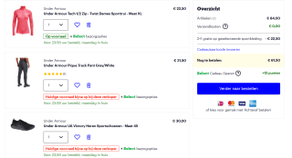 2+1 gratis op geselecteerde sportkleding in de sale tot 55% korting bij Bol.com