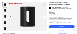 Sonos Sub Mini Black - £289