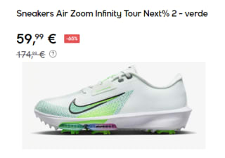 Zapatillas de Hombre Nike Air Zoom Infinity Tour Next% 2 por 59.99€