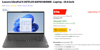 Lenovo IdeaPad 5 15ITL05 82FG01R9MH - Laptop - 15.6 inch voor €579 bij Bol.com