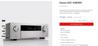 Denon: AVC-X4800H 9.4-Kanaals 8K AV-Receiver - Zilver voor €1399 bij Stassen
