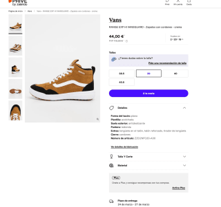 Zapatillas Vans RANGE EXP HI VANSGUARD por solo 44€