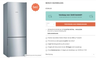 Bosch KGV58VLEAS koelkast voor €599 bij Elektroretail