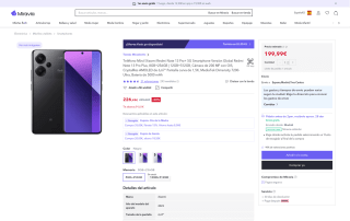 Xiaomi Redmi Note 13 Pro+ 5G 8GB 256GB por 199€