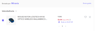 Logitech M185 azul inalambrico por solo 5,47€