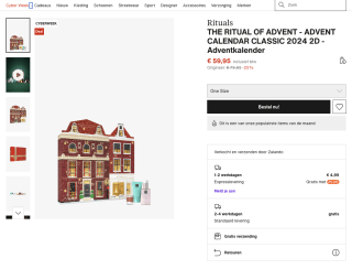 The Rituals advent 2D calender 2024 voor 59,95 euro