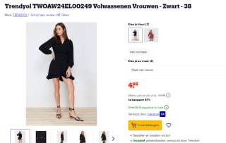 Trendyol dames jurk voor €4,99 bij Bol.com