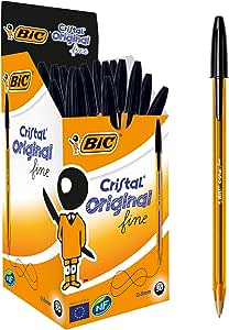 Pack 50 boligrafos BIC Cristal Original Fine color negro por 8,37€
