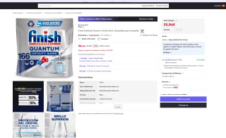 Finish Powerball Quantum Infinity Shine 166 pastillas para lavavajillas por 25,86€ (Nuevos usuarios por 15,52€)