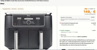 Ninja Foodi AF400EU Dubbele Airfryer XXL voor €149 bij Saturn in Duitsland