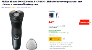 Philips - Series 3000x Baardtrimmer X3052/00 voor €44,32 bij Bol