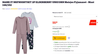 Name It Pyjama set met 2 pyjama's voor €11,22 bij Bol.com