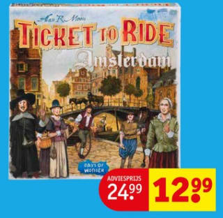 Ticket to Ride Amsterdam voor €12,99 bij Kruidvat
