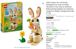 LEGO Creator 31162 Lief Konijn voor €13,99 met Amazon Prime