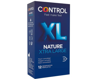 2 Control Preservativos Nature XL Caja de 12 Condones Tamaño Más Grande Mayor Comodidad por 7,12€