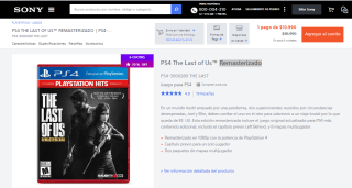 Juego The Last of US Remasterizado PS4 por $10.990