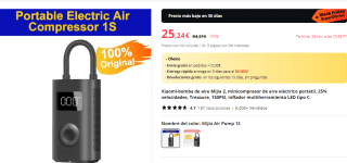 Minicompresor Xiaomi Mijia Air Pump 1S por 25.24€
