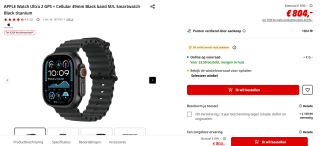 APPLE Watch Ultra 2 GPS + Cellular 49mm Black band M/L Smartwatch Black titanium voor €804 bij de Mediamarkt