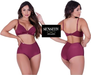 Kit com 5 Calcinhas, modelo Boxer Sensitiv - R$ 71,90