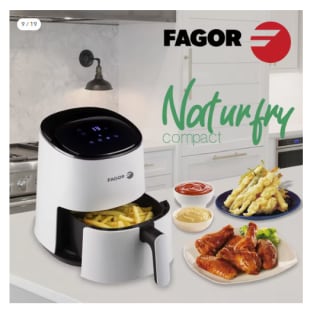 Freidora de aire 1400W 2,5l / 3,5L NATURFRY FAGOR por 33.91€ (Cuenta Nueva 21.91€)
