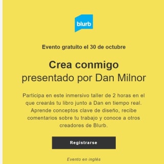 Taller de 2 horas en el que crearás tu libro junto a Dan en tiempo real (inglés) gratis