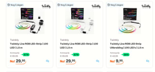 Tot 80% korting op Twinkly kerst(boom)verlichting bij Ibood