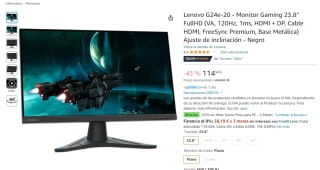Lenovo G24e-20 Monitor Gaming 23.8" FullHD VA, 120Hz, 1ms, HDMI + DP por 114,58€
