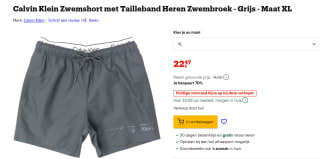 Calvin Klein Zwemshort (XL) voor €22,47 bij Bol