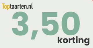€3,50 korting op het gehele assortiment van Toptaarten
