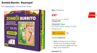 Zombie Burrito - Kaartspel voor €13,19 bij Bol.