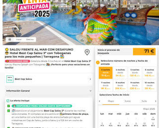 Estancia 3 noches en Hotel Best Cap Salou 3* con desayuno desde 71€ pxp