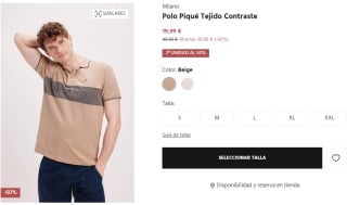 2 Polos Piqué Tejido Contraste Milano para Hombre por 29.98€