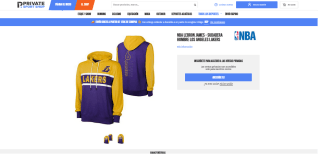 Sudadera NBA LEBRON JAMES LOS ANGELES LAKERS por 22,99€