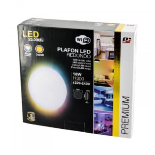 2 Plafónes LED WiFi de Superficie Redondo 18W por 14,87€