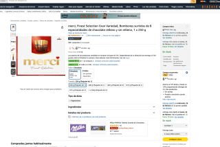 2 Merci Barritas de Chocolate con Leche 250 gr por 9,67€