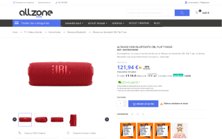 Altavoz JBL Flip 7 rojo por 121,94€