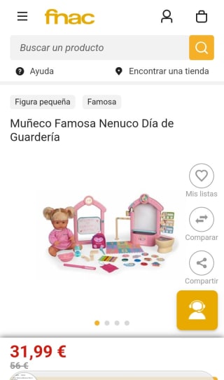 Muñeco Famosa Nenuco Día de Guardería por 31,99€.
