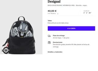 Mochila Desigual Bugs Bunny Mombasa por 40€